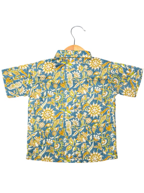 Kalamkari Print Pure Cotton Shirt for kids