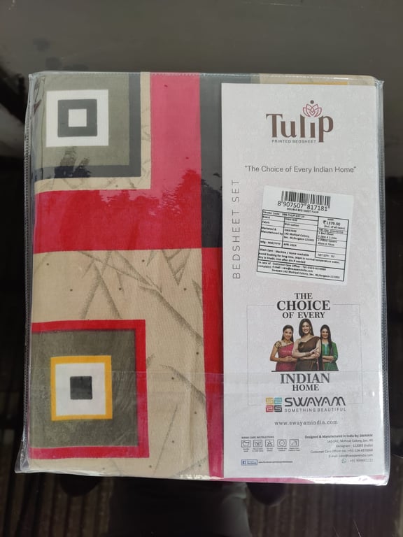 Swayam Tulip Double BedSheet