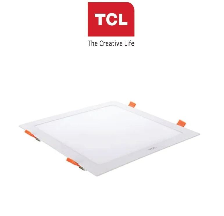 TCL LED ULTRA SLIM FLAT PANEL LIGHT - 8W - SQUARE - 4000K (NATURAL WHITE)-HEAT RESISTANT ALUMINIUM WHITE BODY- RECESSED