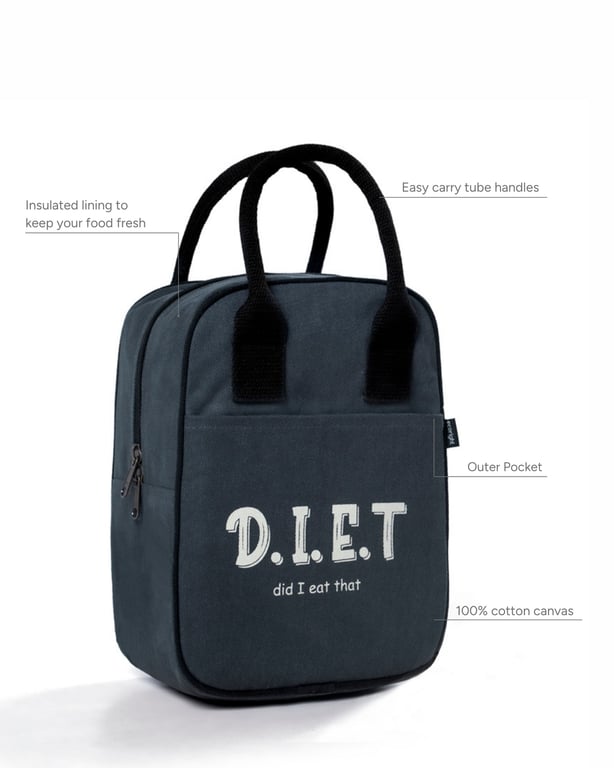 LUNCH BAG - DIET (BLACK)