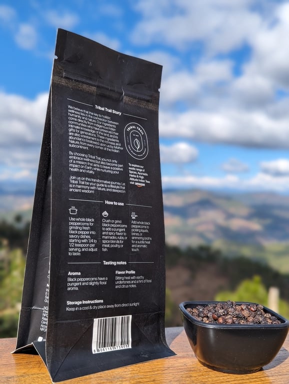 Organic Black Pepper ( Crushed & whole )