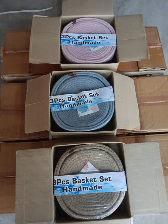 Jute Storage Basket - 3pcs Set