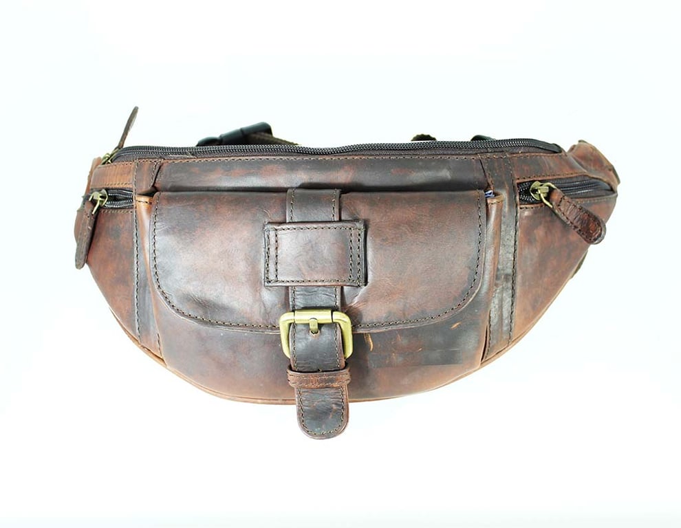 Vintage Leather Brown Belt bag