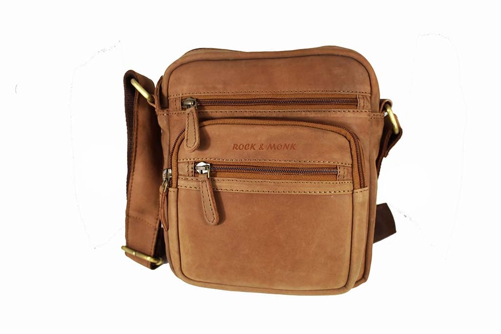 Leather Tan Brown  small shoulder bag
