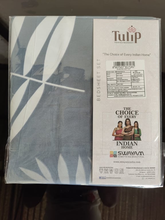 Swayam Tulip Double BedSheet