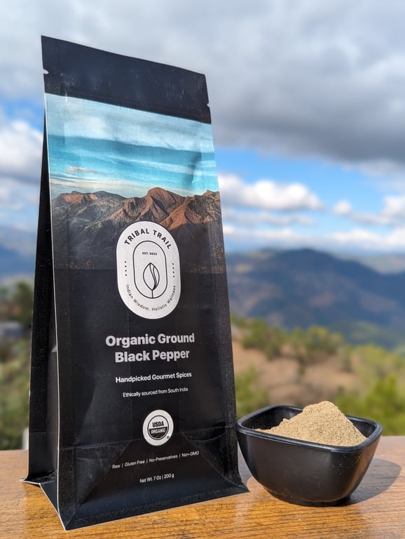 Organic Black Pepper ( Crushed & whole )