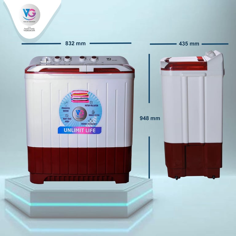 Videocon Washing Machine 8kg, Semi Automatic, Mixed Color Lot
