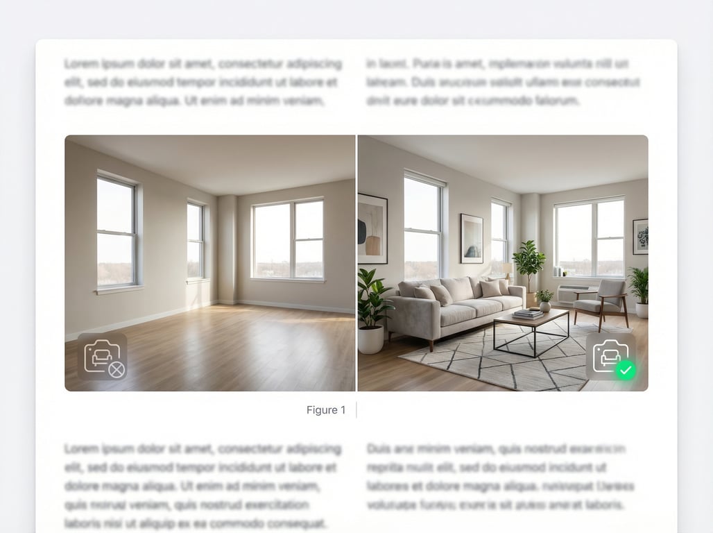 Illustration for section 1 of: Virtually Staged Photos for Real Estate: What It Means, Examples, Pros/Cons & Best Practices