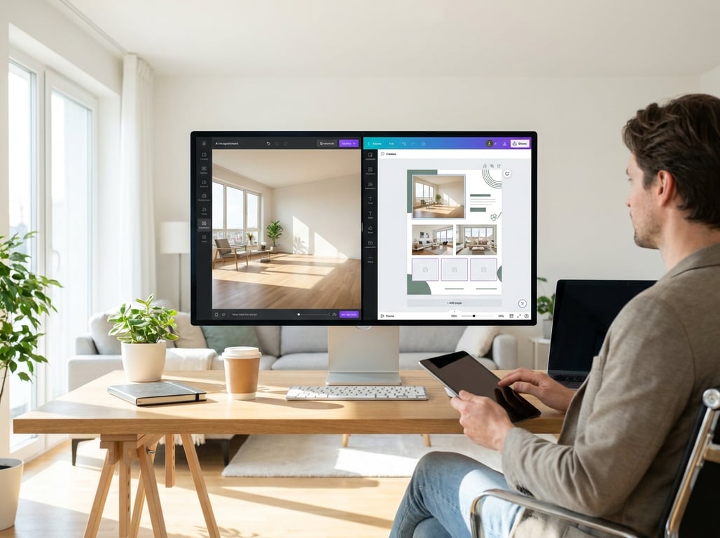 Illustration for section 2 of: Canva AI Interior Styler vs Canva: usos reales en inmobiliaria