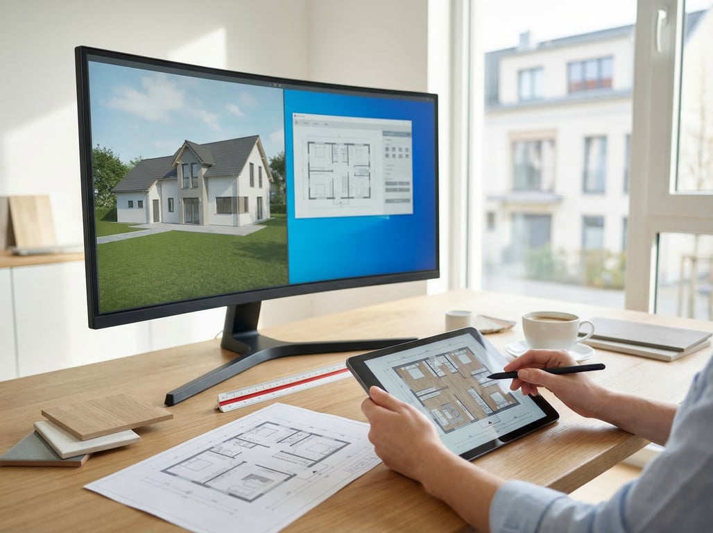Illustration for section 1 of: Hausplaner für Immobilienvermarktung: Welche Tools helfen wirklich bei Exposé, Grundriss und Vorher-Nachher-Visualisierung?