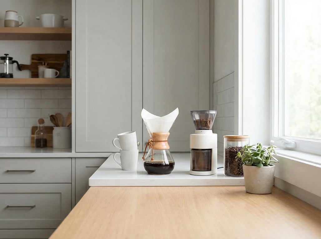 Illustration for section 2 of: Coffee-Station in der Küche: kleine Aufwertung mit großer Wirkung für Immobilienfotos