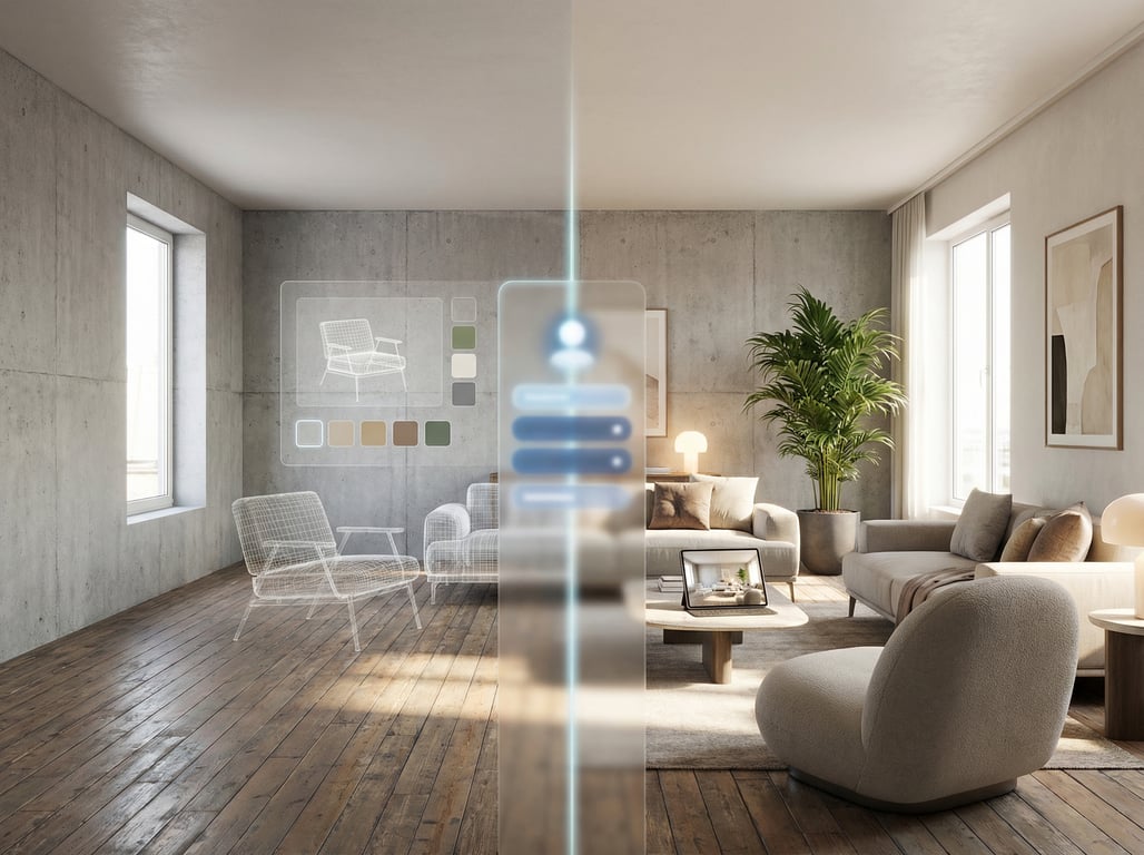 Illustration for section 2 of: KI-Raumgestaltung Vorher/Nachher für Immobilien: Beispiele, Workflow & typische Fehler