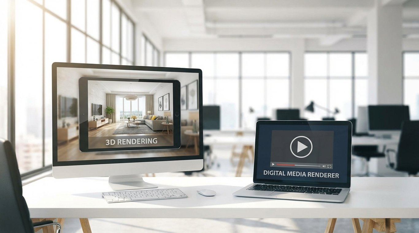 Digital Media Renderer vs 3D Rendering: Real Estate Decider
