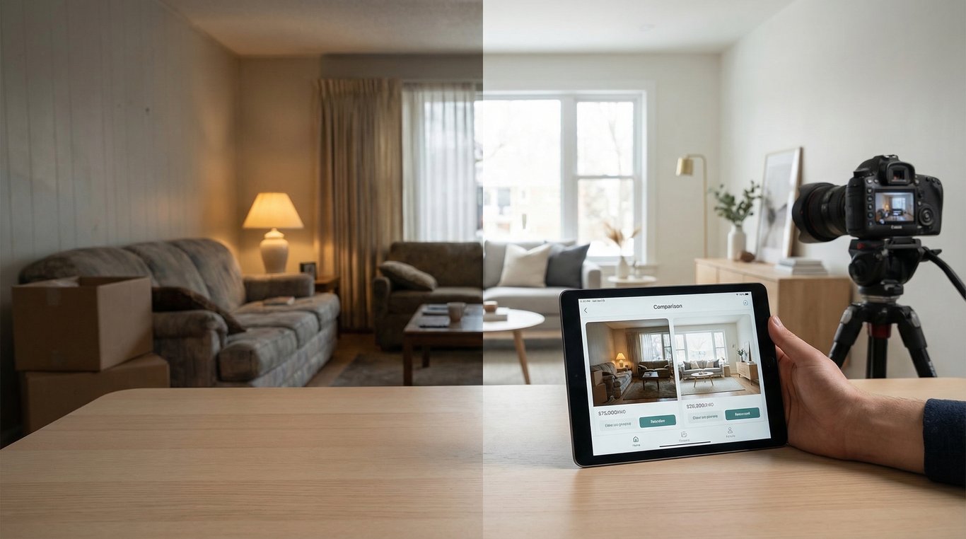 Cómo hacer fotos “antes y después” para vender una casa (guía + checklist y errores comunes)