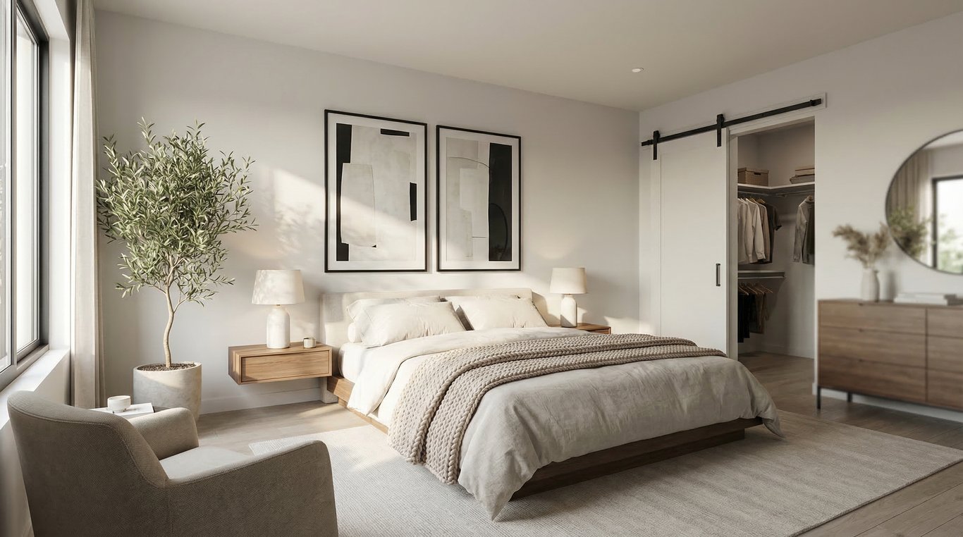 Decoración de habitación moderna para fotos inmobiliarias: qué cambios visuales ayudan a vender