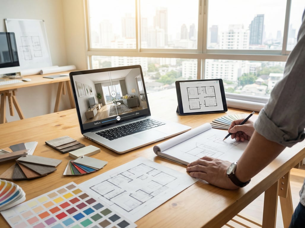 Illustration for section 2 of: Diseñador de interiores online para inmobiliaria: funciones, precios orientativos y alternativas con IA