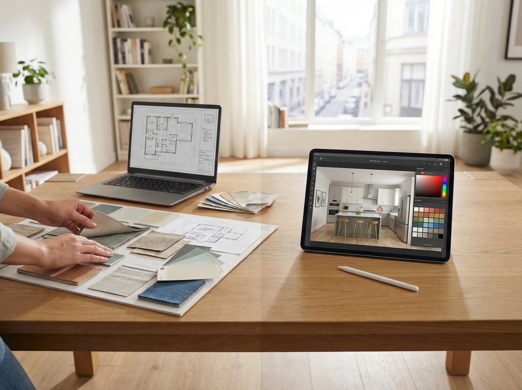 Illustration for section 2 of: Diseñador de interiores online para vender piso: cuándo contratar y cuándo usar visualización IA
