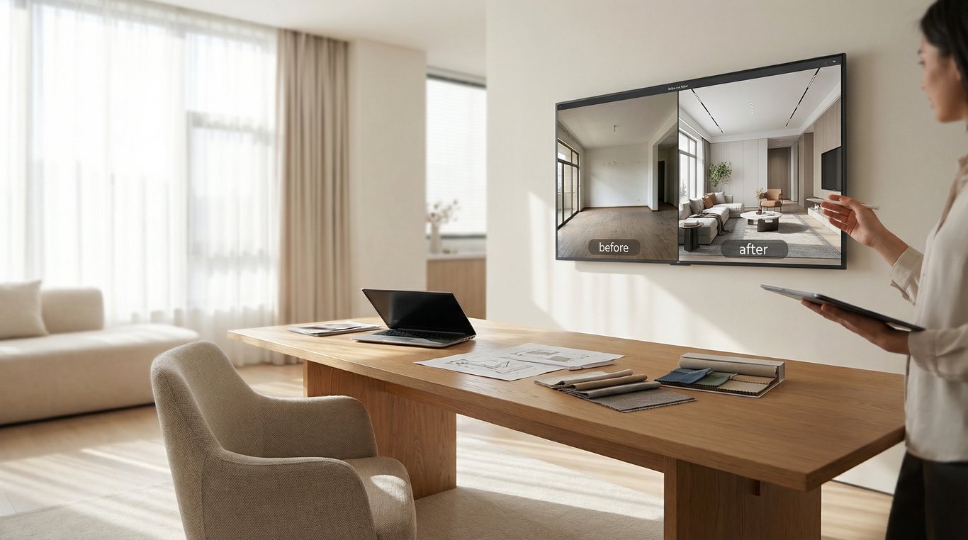 Diseñar interiores online para inmobiliaria: ideas, proceso y visualización antes/después