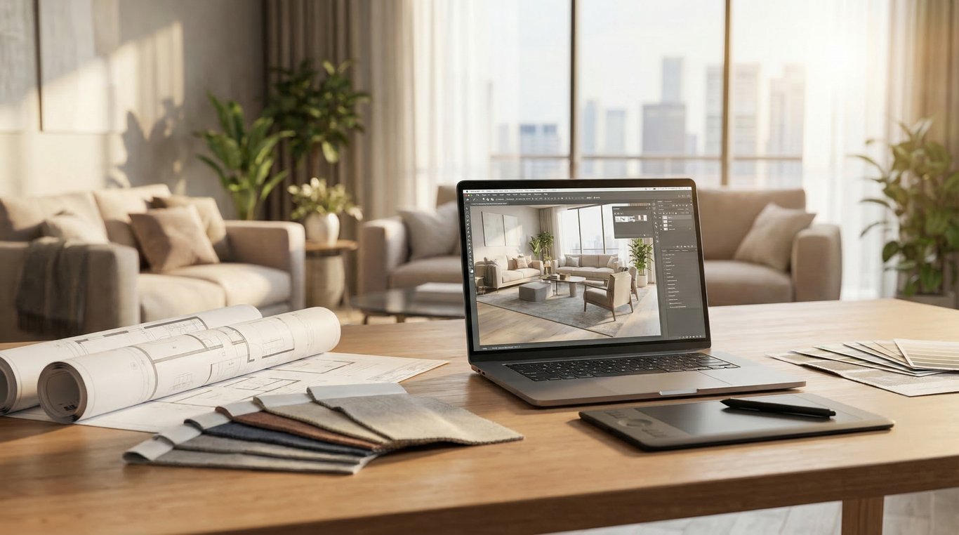 Diseñar interiores online (para inmobiliaria): 9 herramientas y cómo elegir (IA, planos y renders)