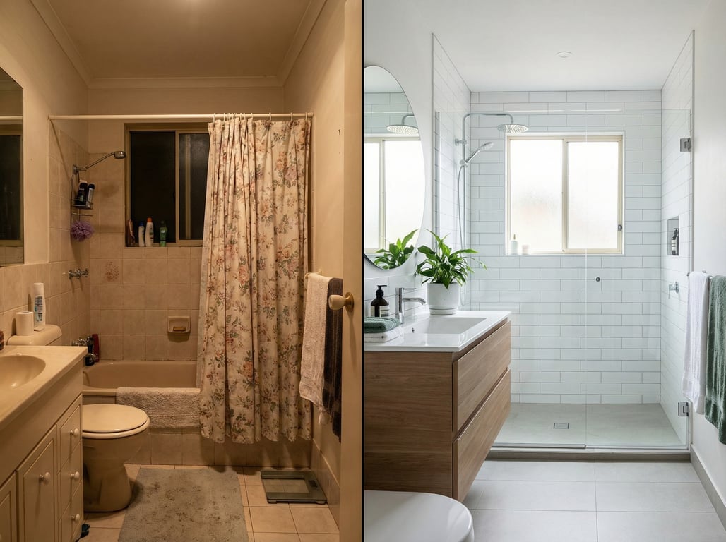 Illustration for section 1 of: Ideas de baños (antes y después) para vender una casa: 15 cambios que se notan en fotos