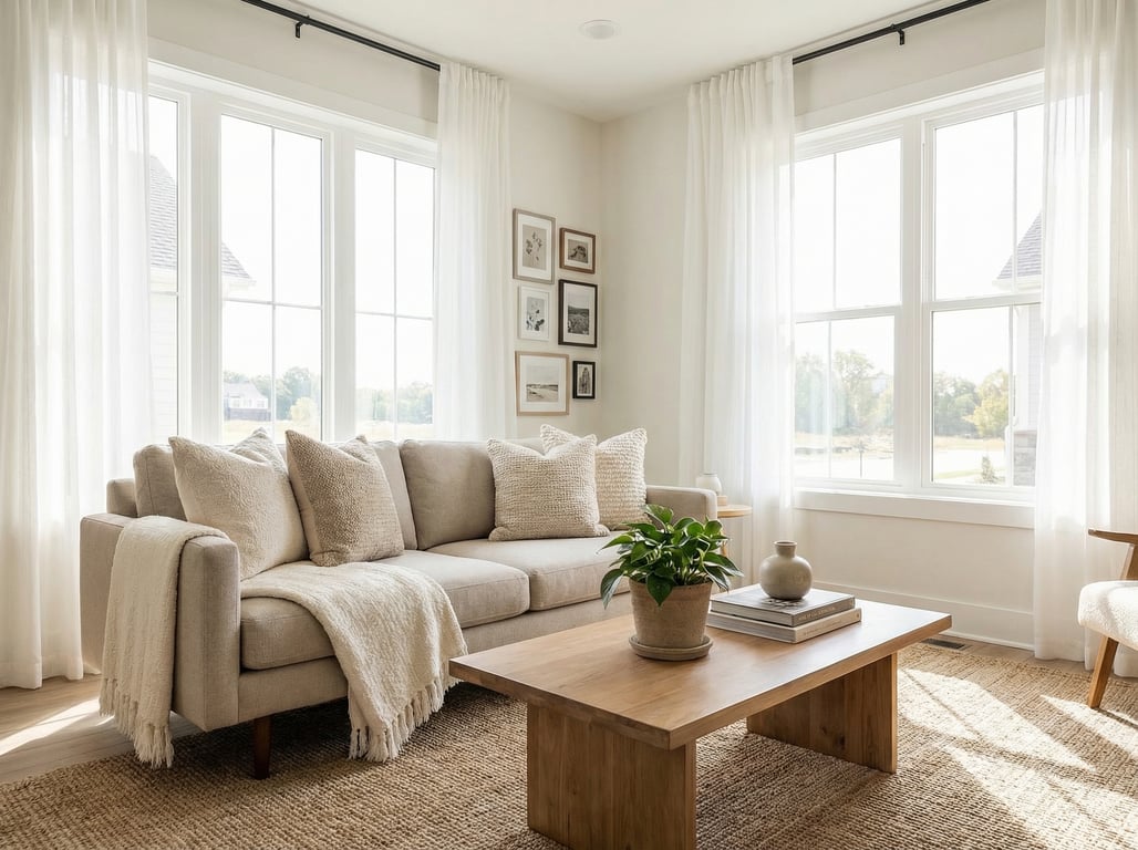 Illustration for section 1 of: Salón decorado para vender casa: 17 ideas rápidas (y errores) para fotos que convierten