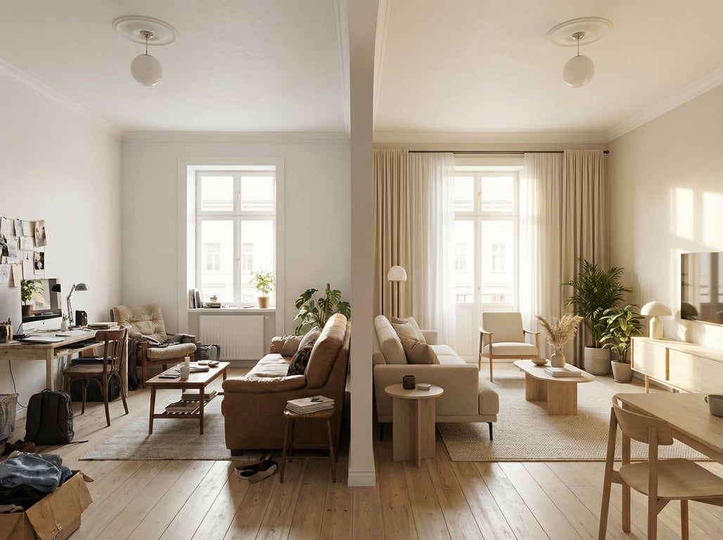 Illustration for section 1 of: Staging inmobiliario: qué es, tipos y ejemplos (guía rápida para vender una casa)