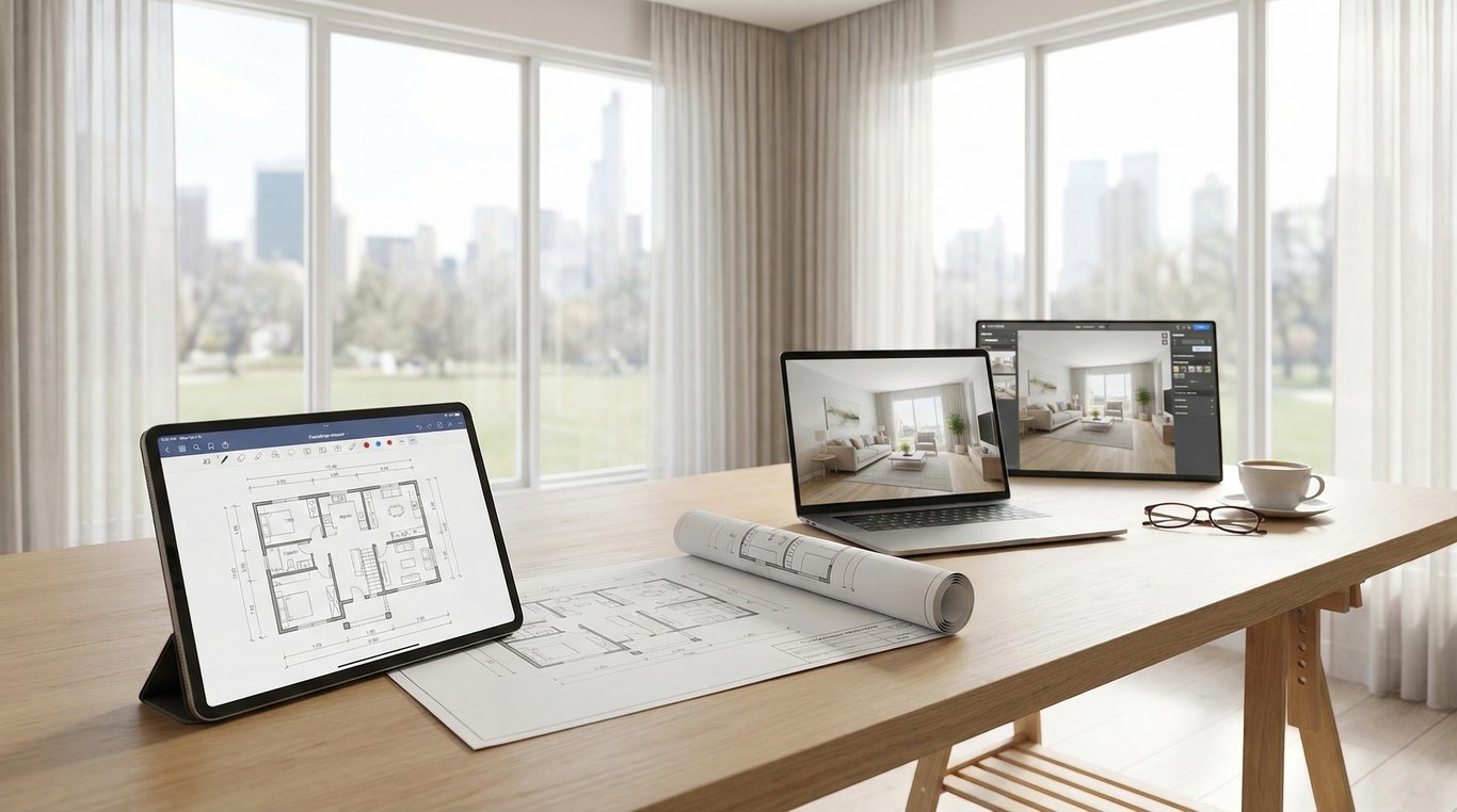 Plano vs render vs staging virtual: cuál usar para vender una casa (guía rápida para inmobiliaria)