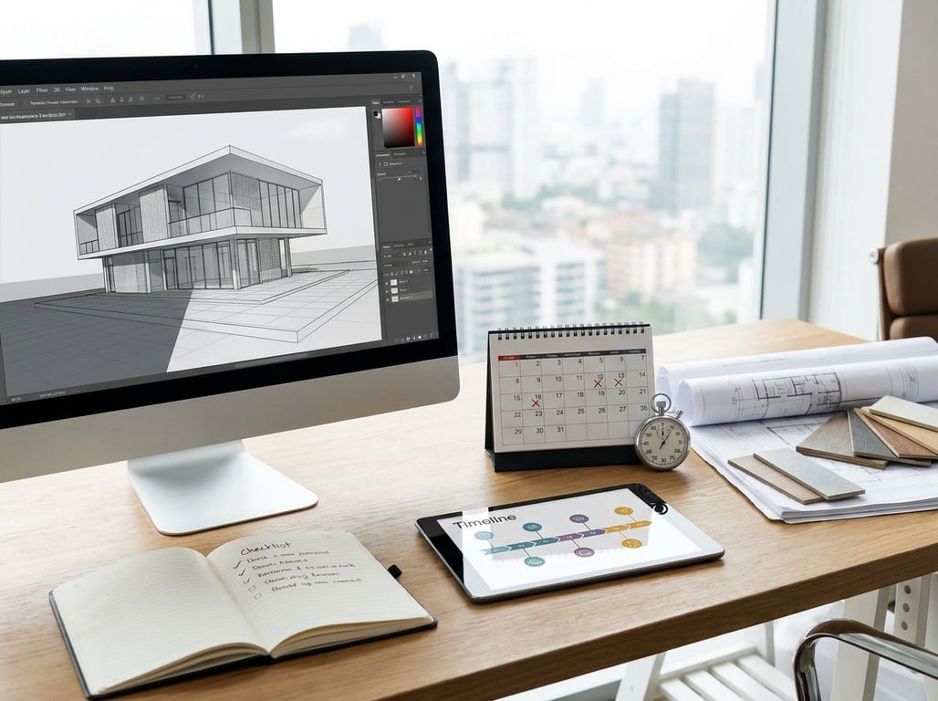 Illustration for section 2 of: Cuánto tarda un render inmobiliario: tiempos reales y checklist