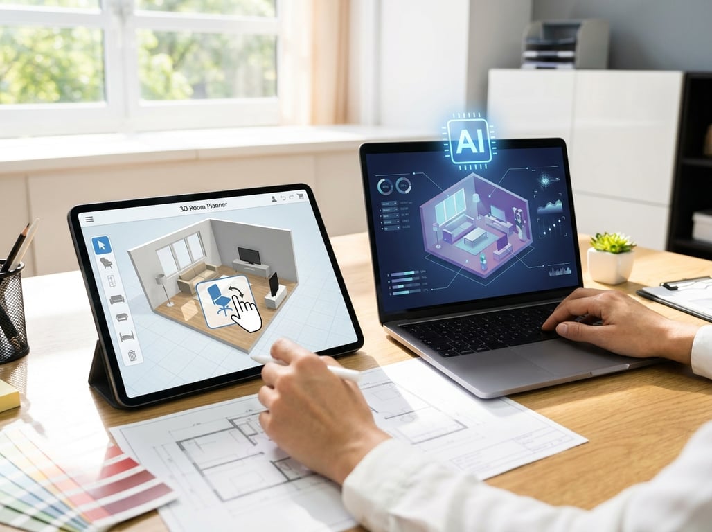 Illustration for section 1 of: Raumplaner-Apps vs. KI-Raumgestaltung: wann welches Tool?