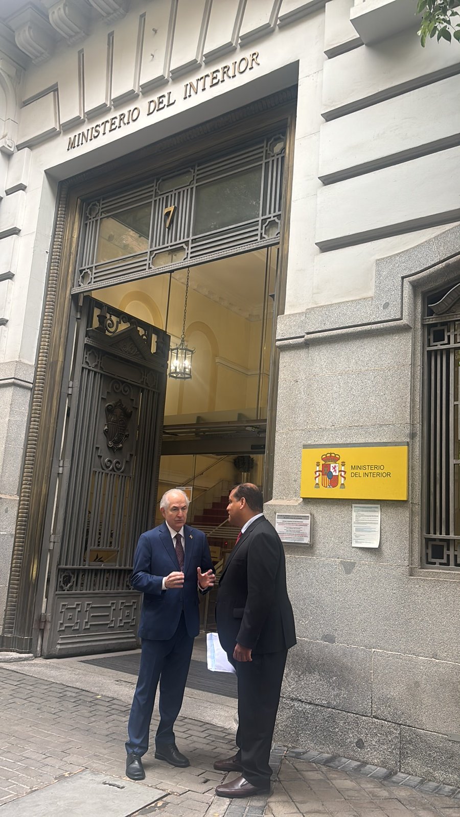 Ledezma y Arias ante el Ministerio de Interior de España