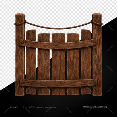 Rustic Wooden Ranch Fence Rough Planks PNG Transparent