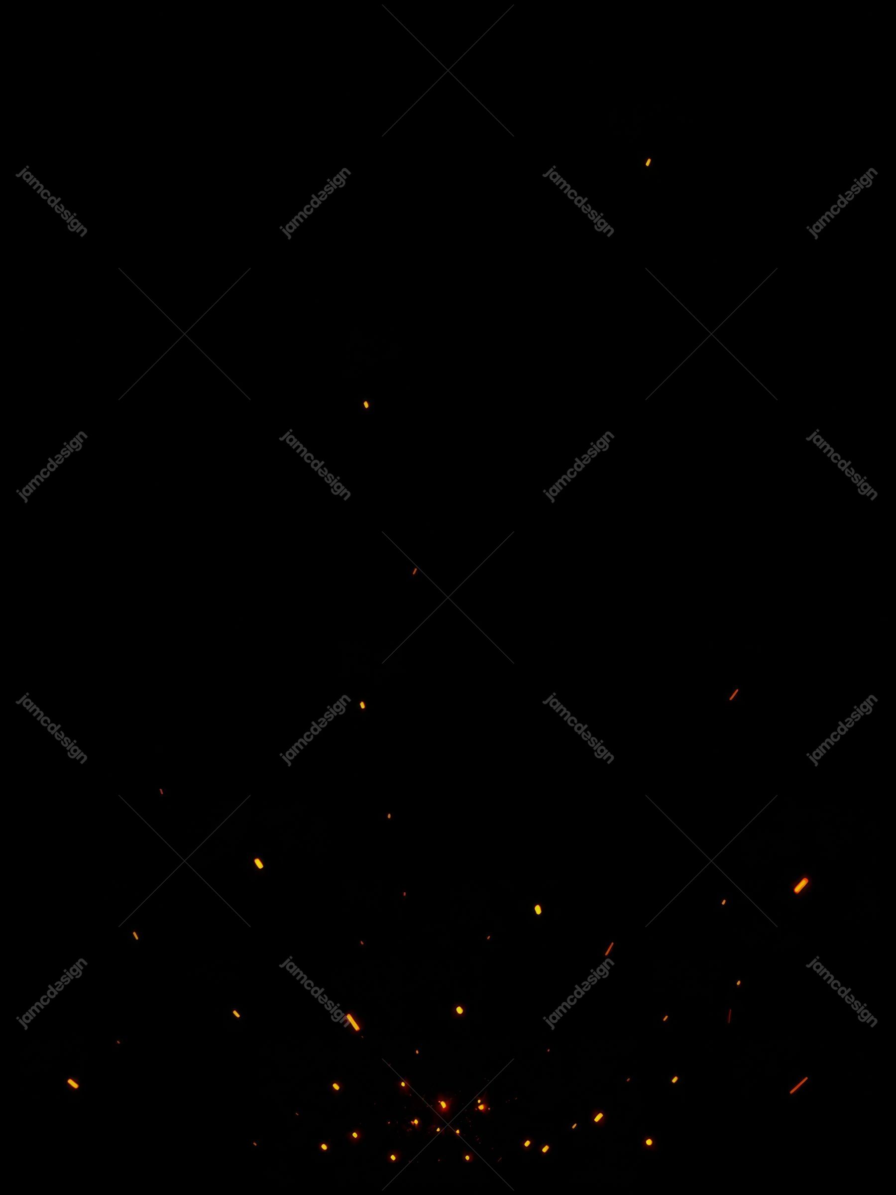 Fiery Particle Mist On Black Background Orange Spark Glow Texture. JPG texture featuring scattered orange sparks and faint glowing particles rising