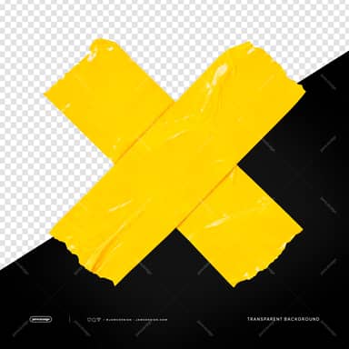Yellow Tape X PNG Transparent