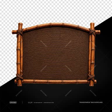 Moldura de Placa de Evento de Bambu Tropical Fundo Transparente