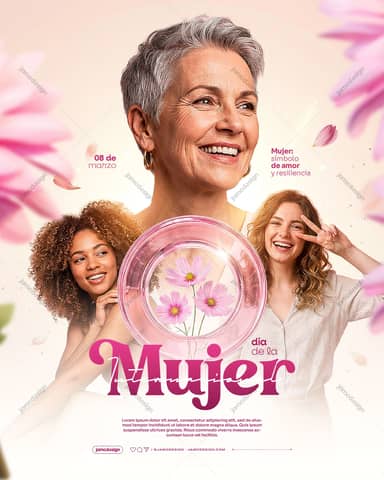 Modelo de Flyer Dia da Mulher PSD