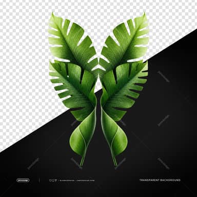 Feuilles de Palmier Tropicales PNG Fond Transparent