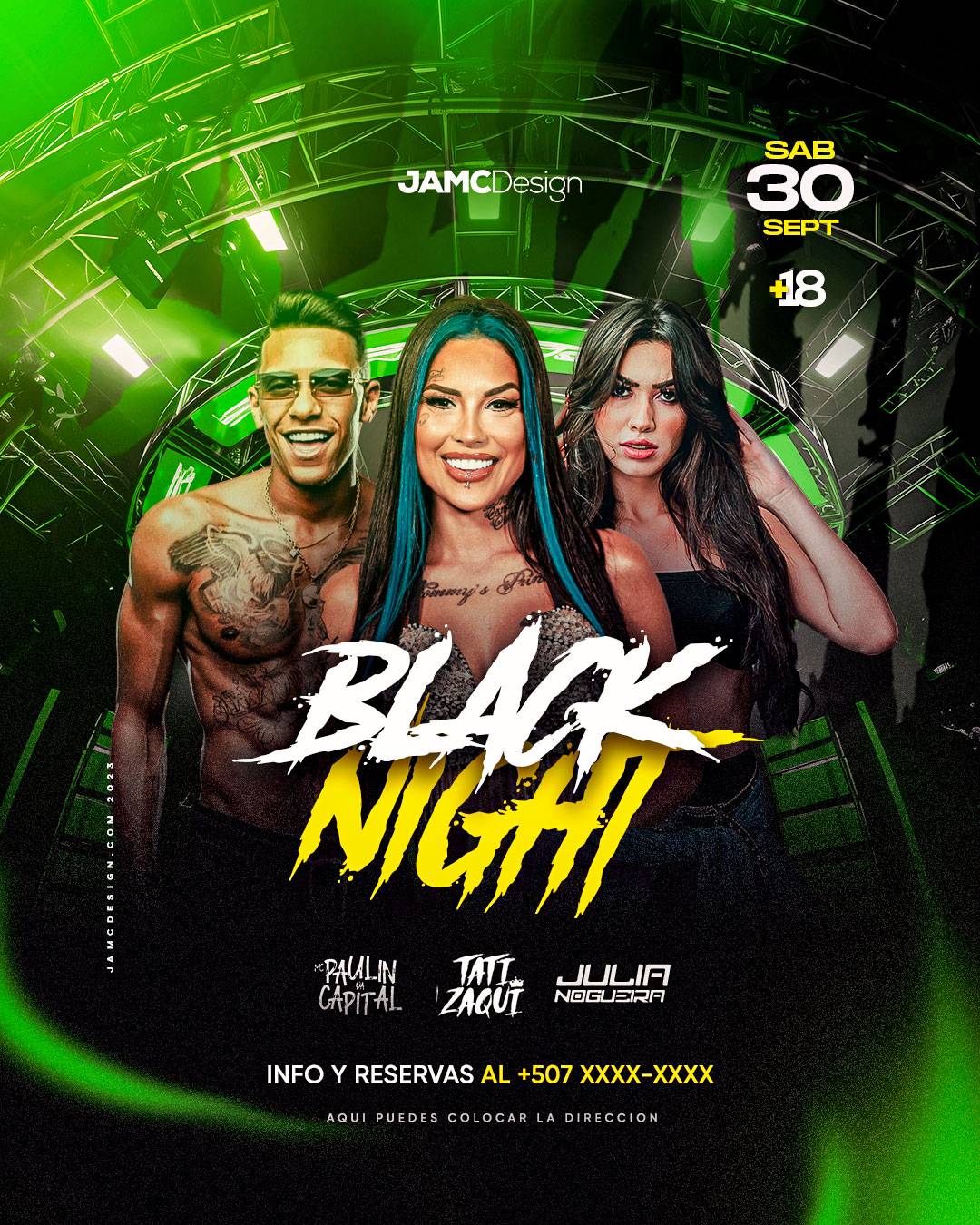 Black Night Flyer Template PSD