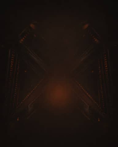 Dark Orange Futuristic Industrial Background