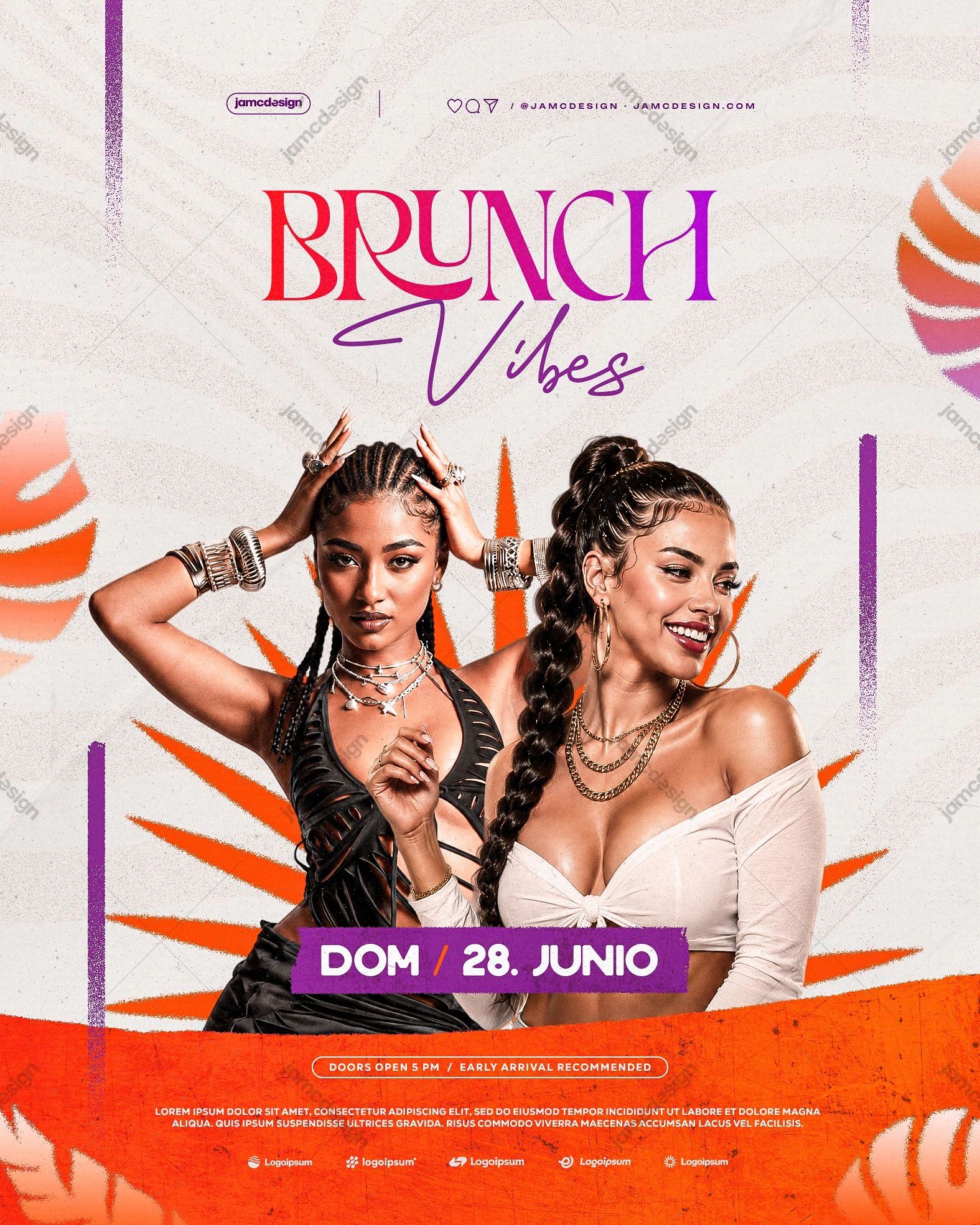 Brunch Vibes Flyer Template PSD Editable