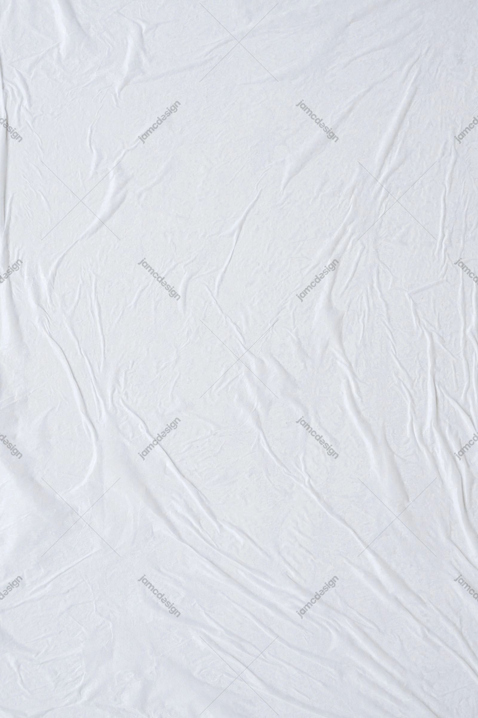 White Linen Wrinkle Texture Background