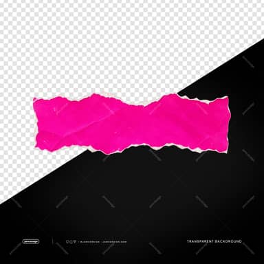 Neon Pink Torn Paper Strip PNG Transparent