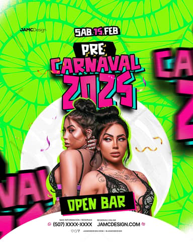 Pré-Carnaval Party Template de Flyer PSD