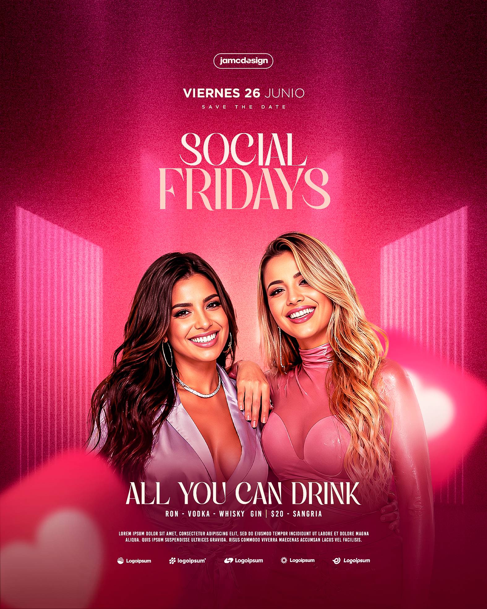 Social Friday Flyer Template PSD Editable