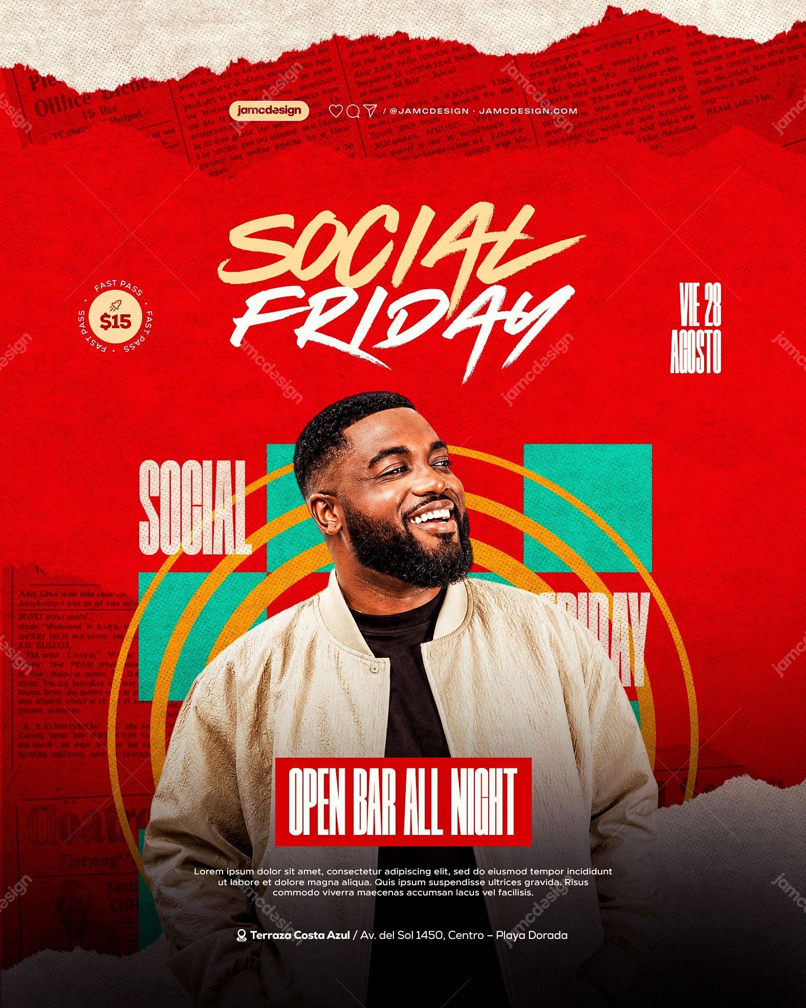 Social Friday Social Media Flyer Design Template PSD Editable