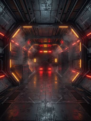 Deep Space Freighter Cargo Hold Background