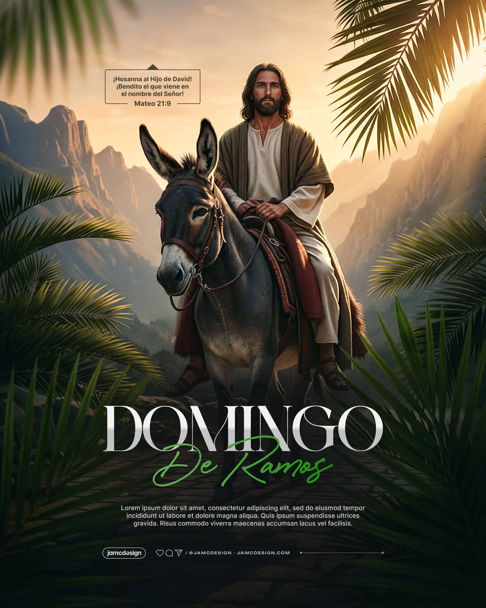 Domingo De Ramos Flyer Template PSD