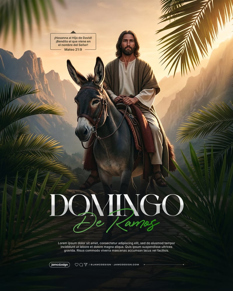 Domingo De Ramos Flyer Template PSD