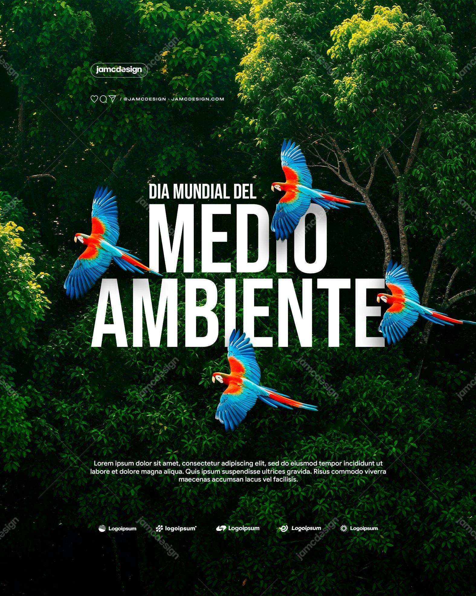 Dia Mundial Del Medio Ambiente Flyer Template PSD Editable