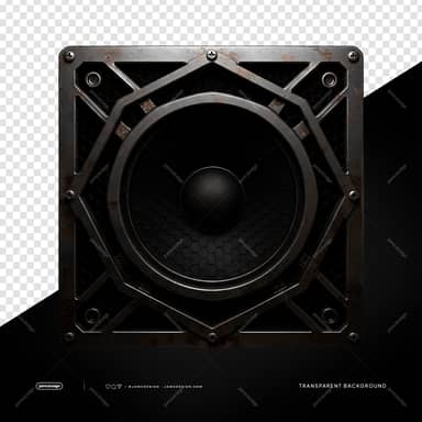 Industrial Speaker Cone With Metal Frame PNG Transparent