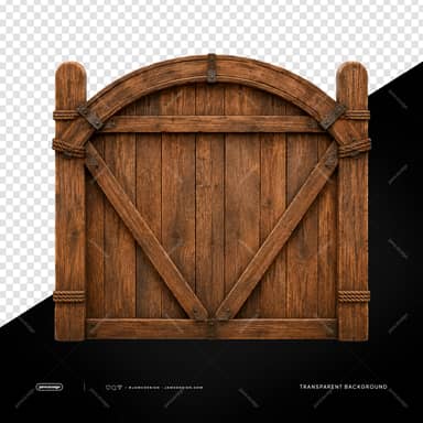 Rustic Barn Door With Diagonal Braces PNG Transparent